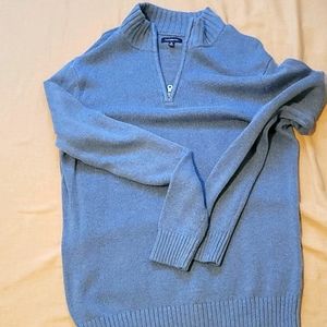 light blue sweater